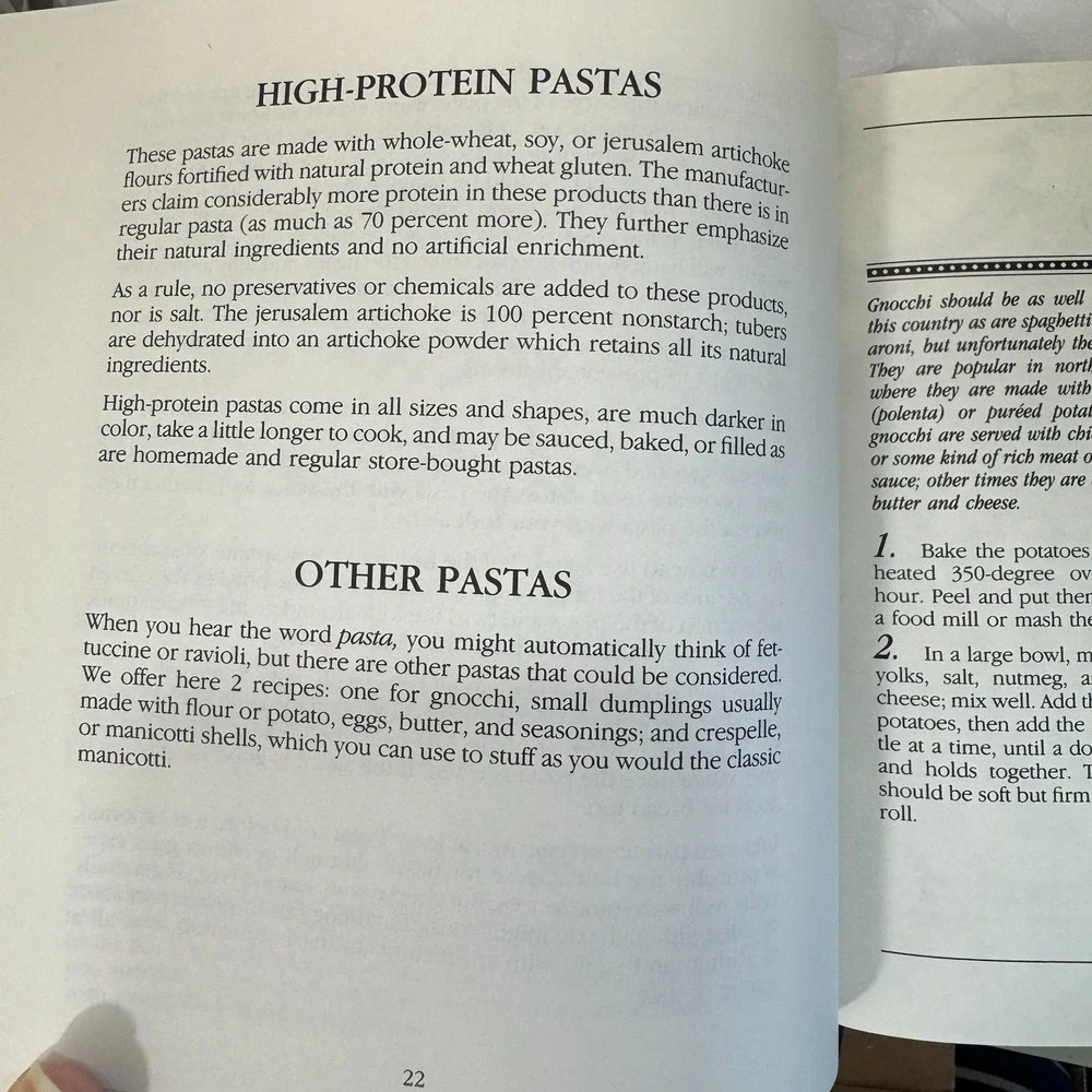 Vintage Cookbook The Joy Of Pasta Comfort Cookbook By Famularo Louise Imperiale